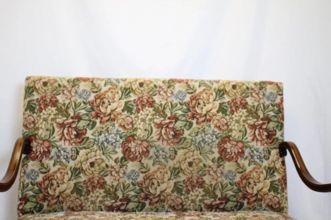 French Louis XV Inlaid Loveseat Sofa With High Back on Casters, 19th Century - 7