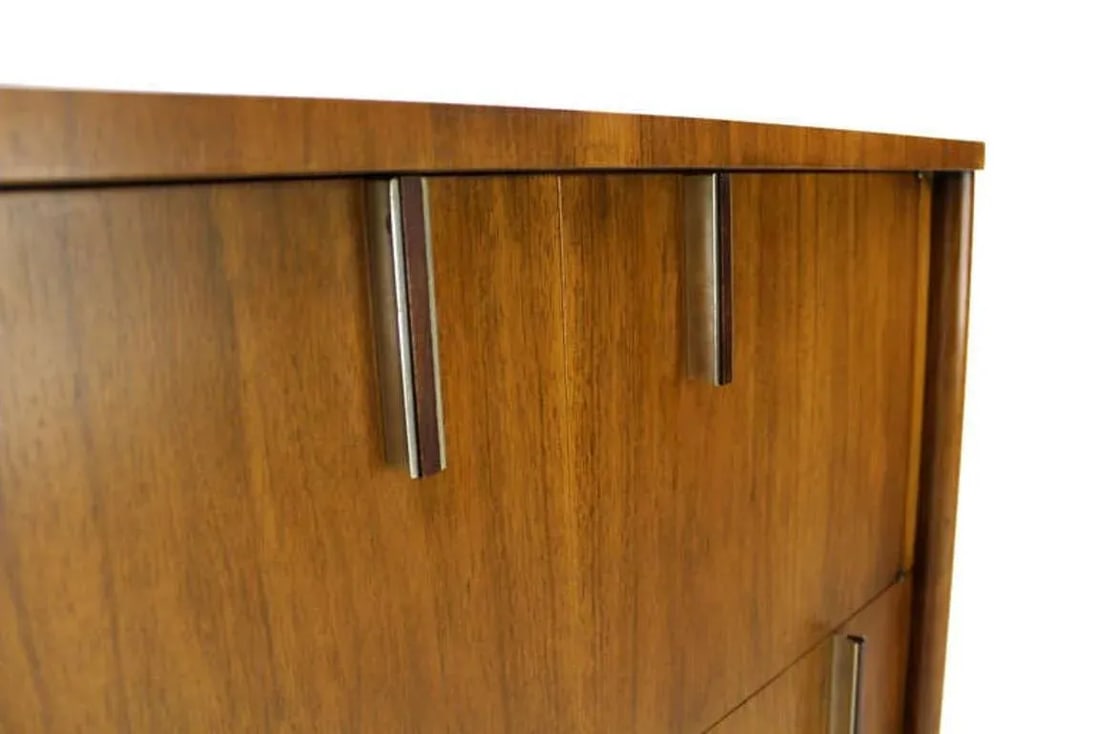 John Widdicomb Mid Century Modern Walnut Gentlemen's High Chest Dresser - 4