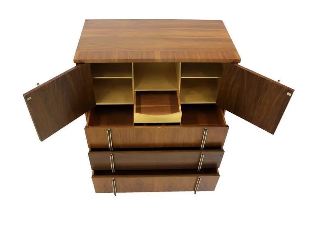 John Widdicomb Mid Century Modern Walnut Gentlemen's High Chest Dresser - 7