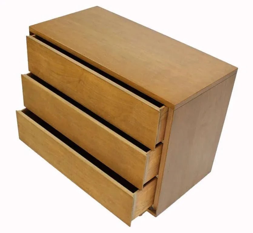 Mid-Century Modern Walnut Bachelor Three-Drawer Chest or Dresser MINT - 5