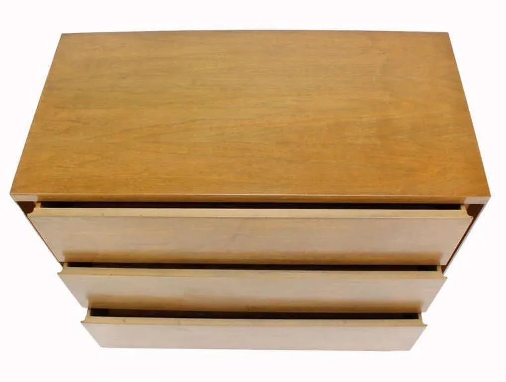 Mid-Century Modern Walnut Bachelor Three-Drawer Chest or Dresser MINT - 6