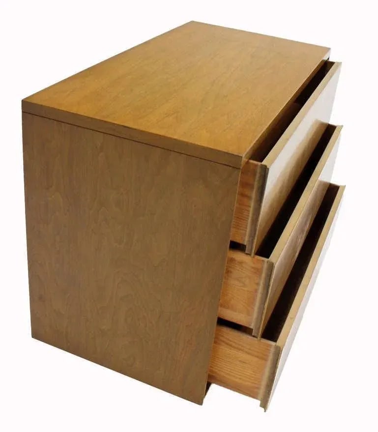 Mid-Century Modern Walnut Bachelor Three-Drawer Chest or Dresser MINT - 7