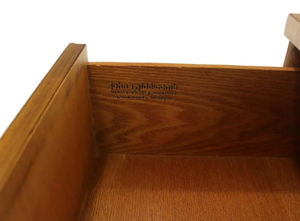 Mid Century Modern Burl Walnut John Widdicomb 9 Drawers Long Dresser Credenza - 7
