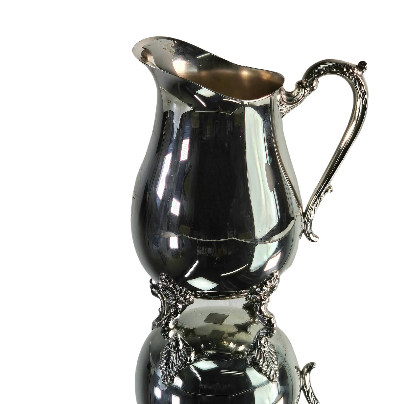 Kent Silversmith Footed Silver Pitcher 9" - 3
