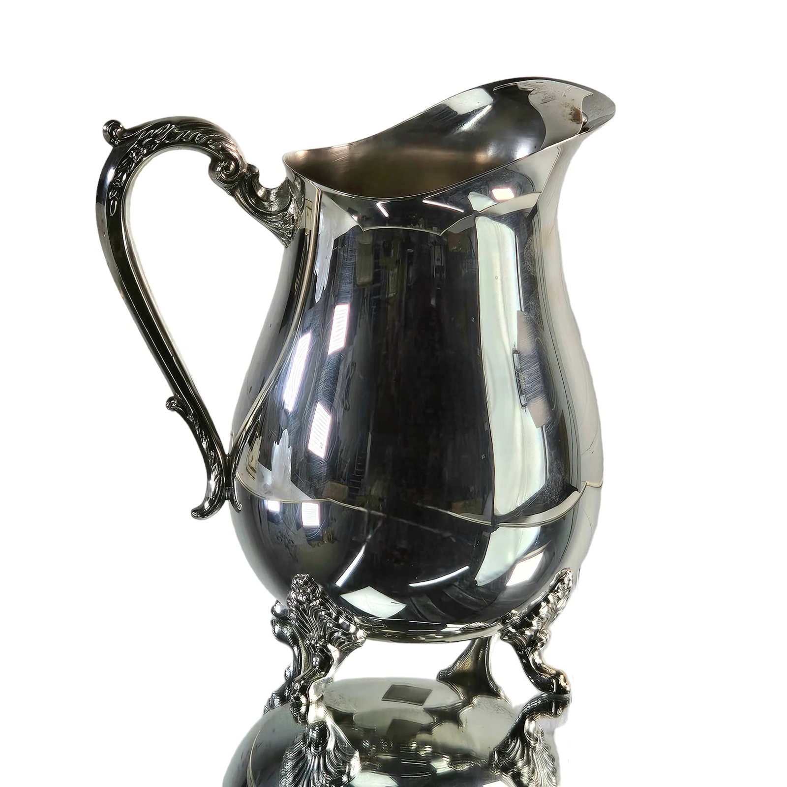Kent Silversmith Footed Silver Pitcher 9" - 4