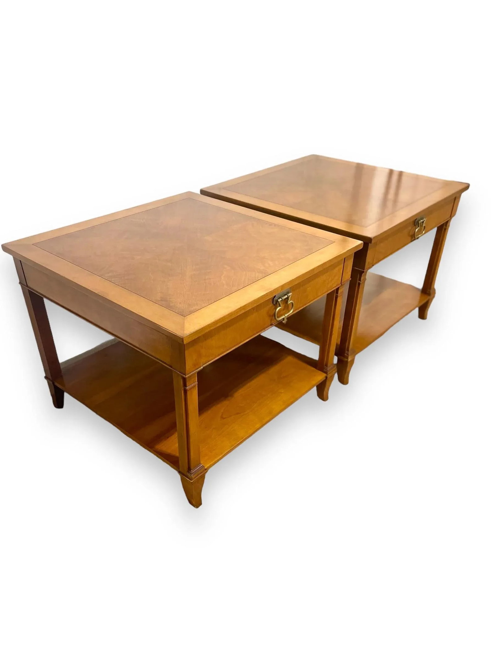 1960s Baker Furniture Mid Century French Regency Mahogany Bedside Tables - a Pair - 2
