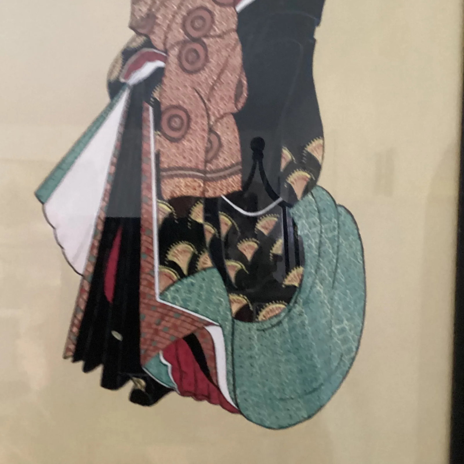Enigmatic Reproduction of a Japanese Vintage Print "Oiran" Courtesan by Katsushika Hokusai Circa 195 - 4