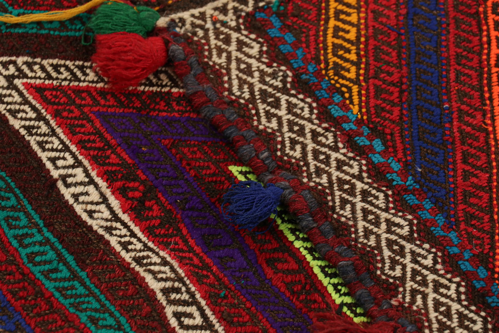 Rug & Kilimâ€™s Contemporary Kilim Runner With Polychromatic Geometric Medallions - 7