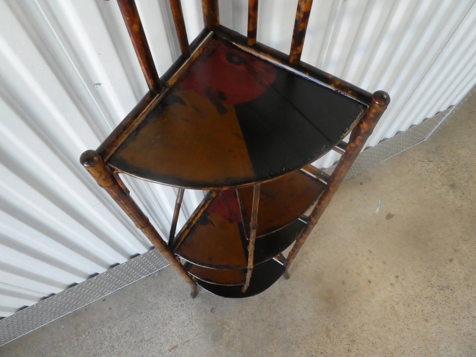 19th Century Victorian Bamboo Corner Etagere - 6