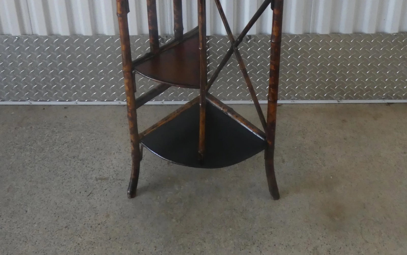 19th Century Victorian Bamboo Corner Etagere - 8