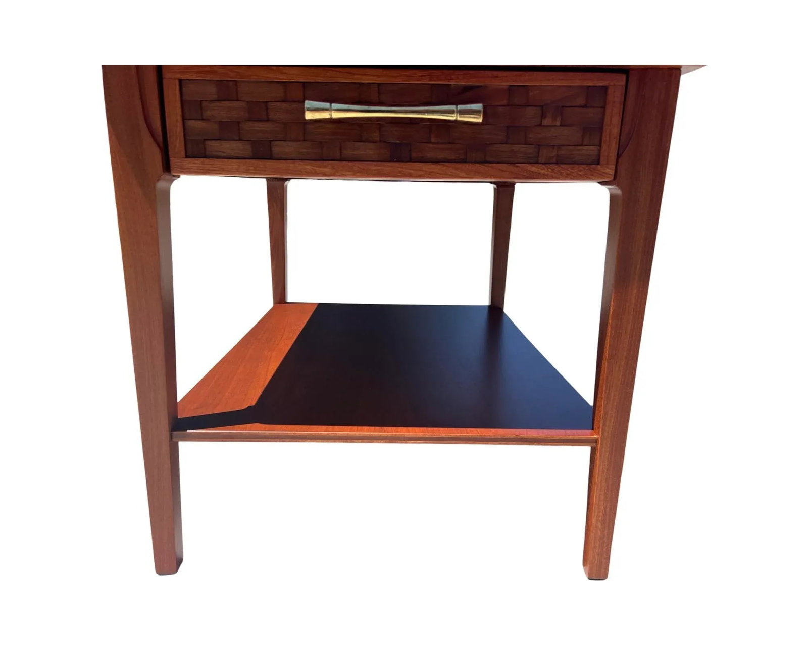 Vintage Mid Century Modern Pair 1960s Attributed to Lane Walnut Pair Side End Tables Restored Set of - 6