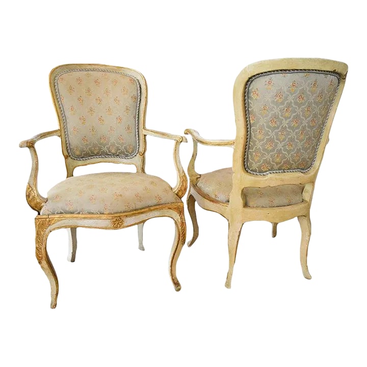 18th Century French Fauteuil Chairs - Set of 2 (1 of 3)
