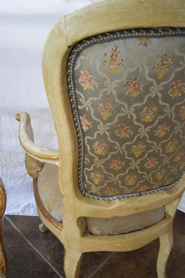 18th Century French Fauteuil Chairs - Set of 2 - 3