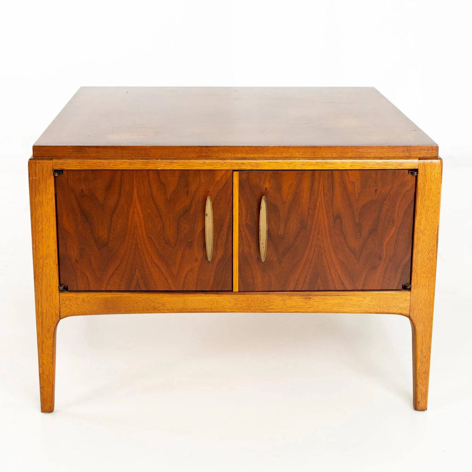 Paul McCobb Style Lane Rhythm Mid Century Walnut Nightstand Side End Table - 2