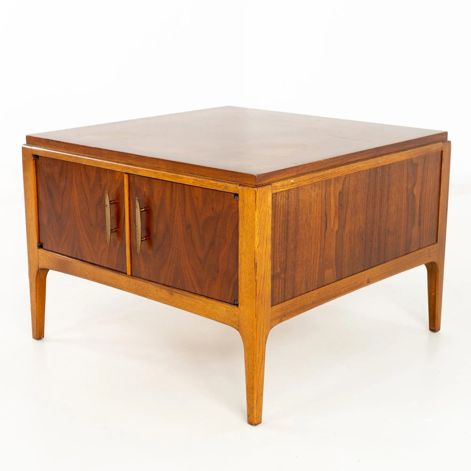 Paul McCobb Style Lane Rhythm Mid Century Walnut Nightstand Side End Table - 3