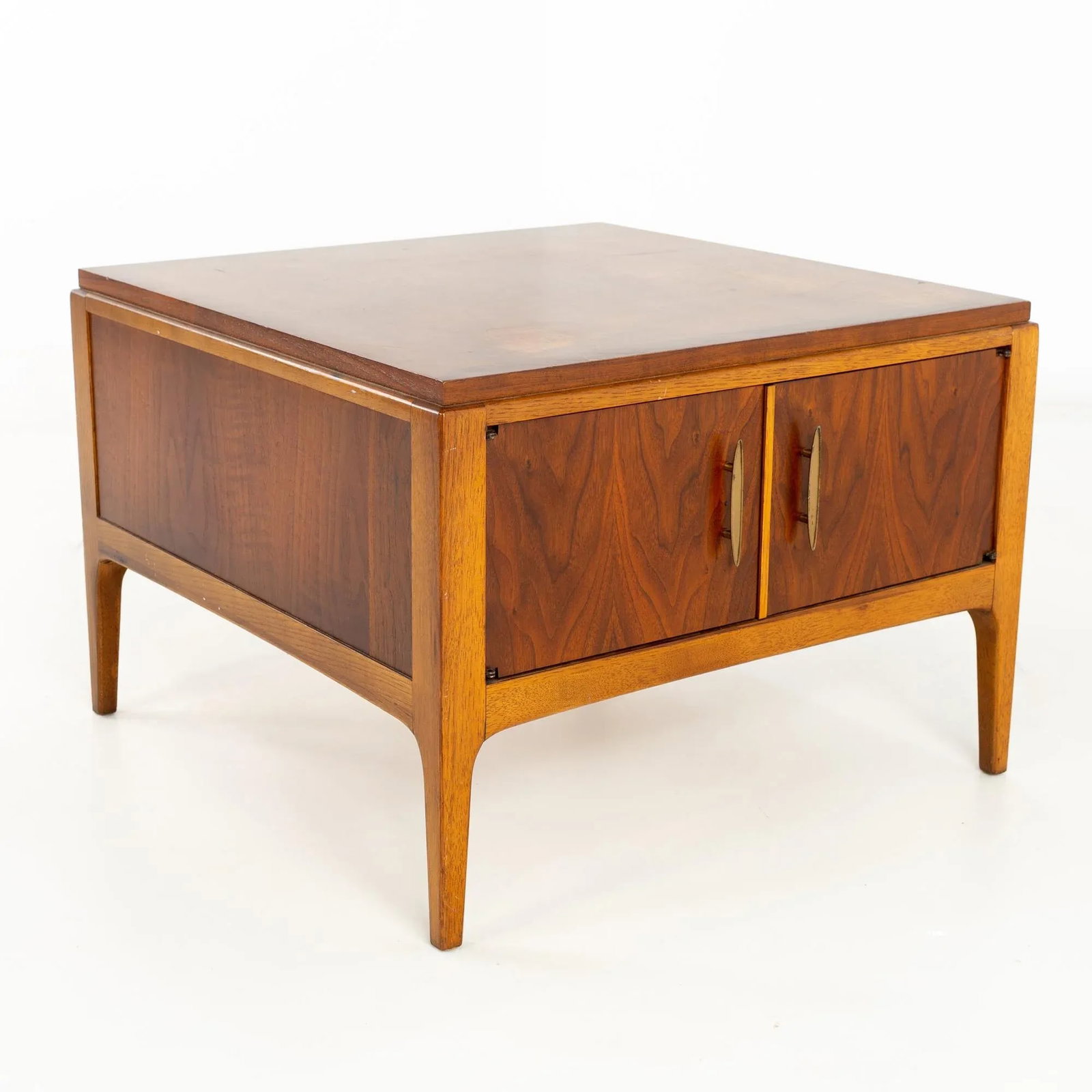 Paul McCobb Style Lane Rhythm Mid Century Walnut Nightstand Side End Table - 7