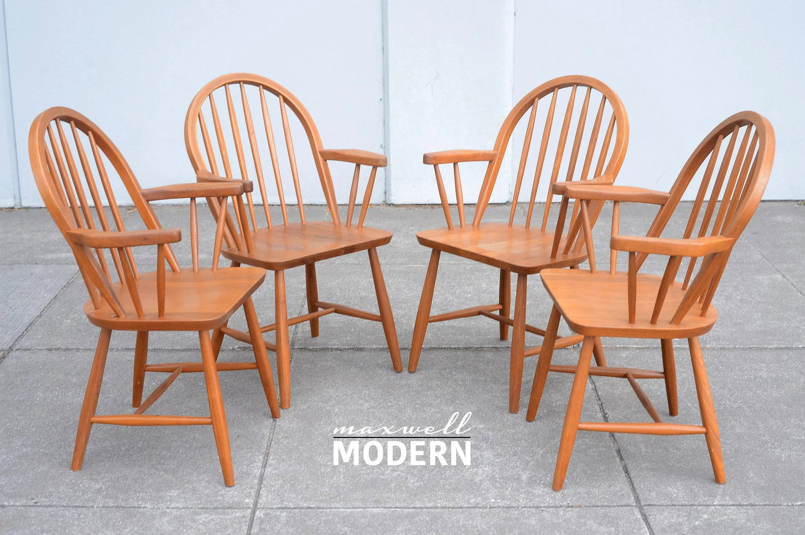Danish Modern Erik Ole Jorgensen Teak Captain Dining Chairs for Tarm Stole & Mobelfabrik - Set of 4 - 2