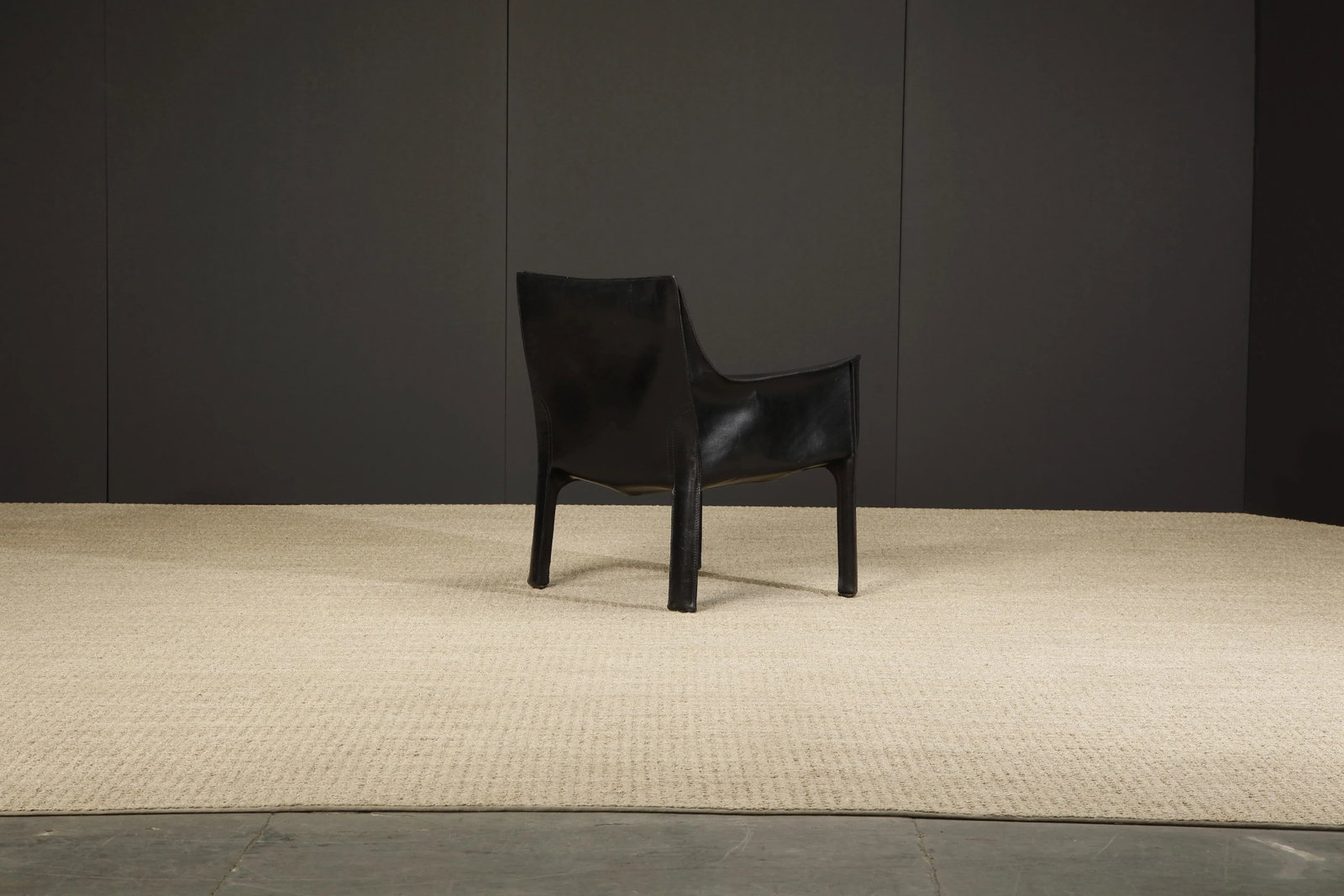 Mario Bellini for Cassina 'Cab 414' Leather Lounge Chair, Signed, circa 1980s - 7