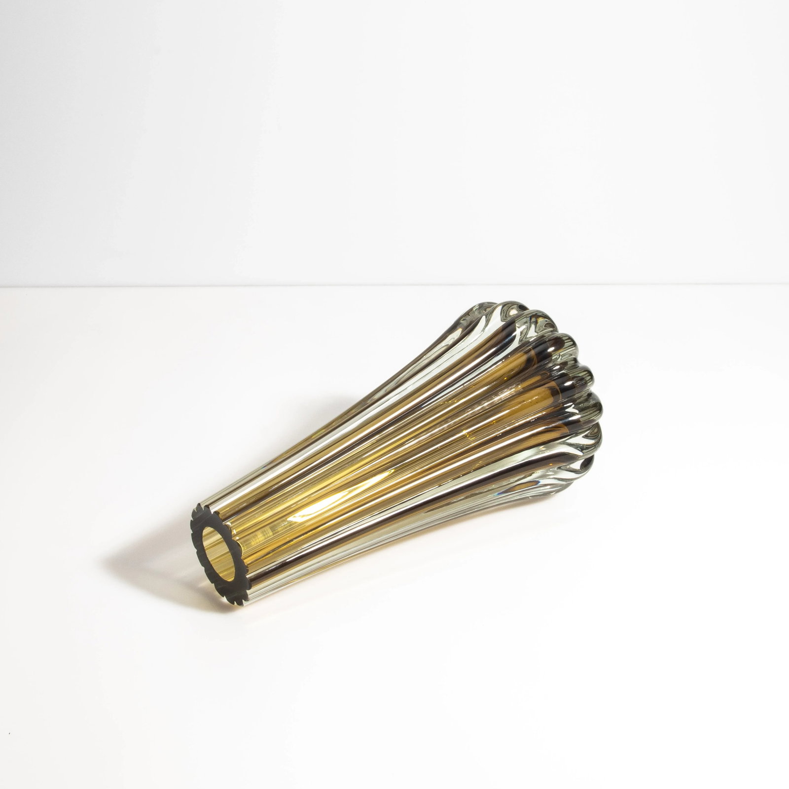 Hand Blown Murano Massiccio Vase in Copper - 5