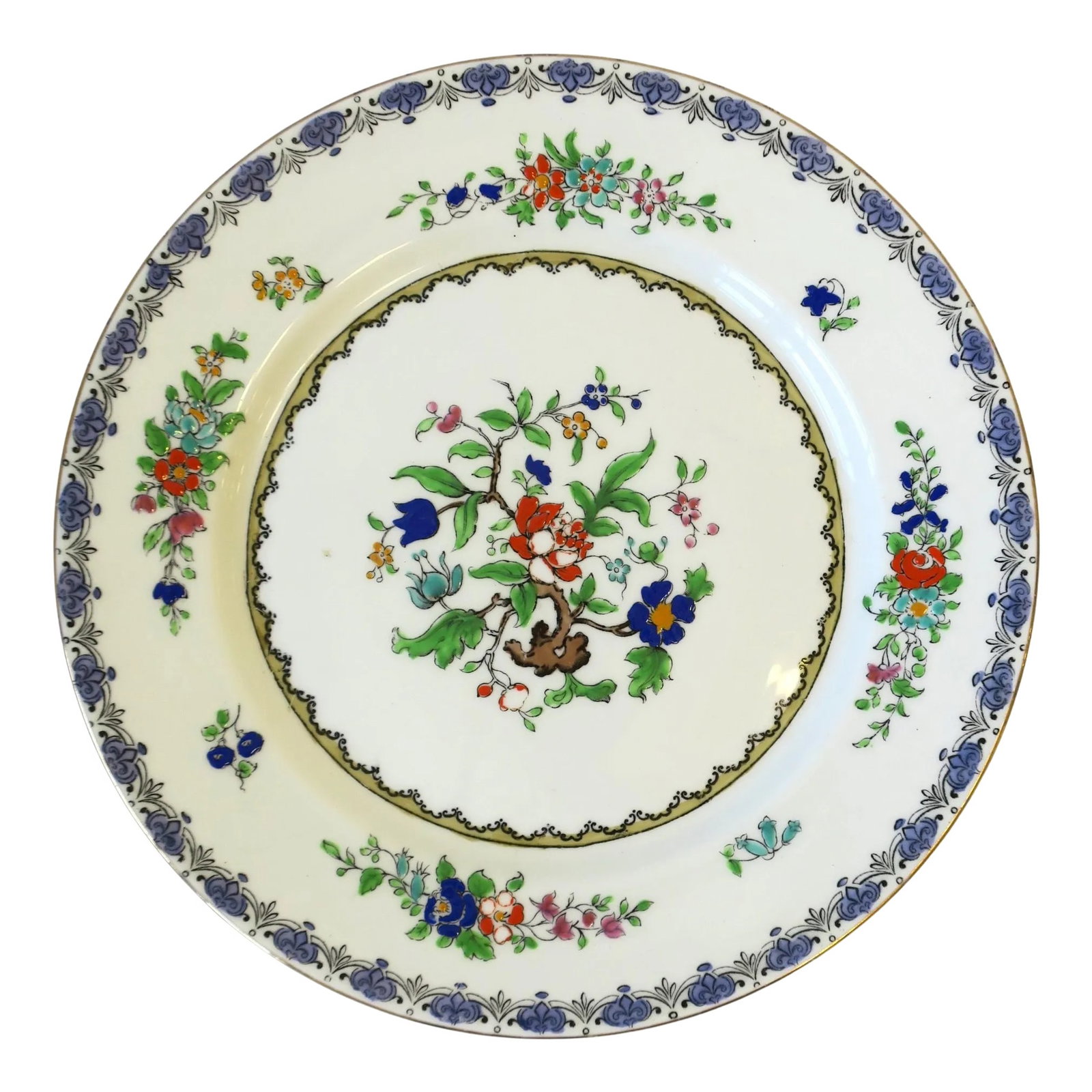English Adderley Porcelain Plates With Floral Chintz Design - a Pair - 2