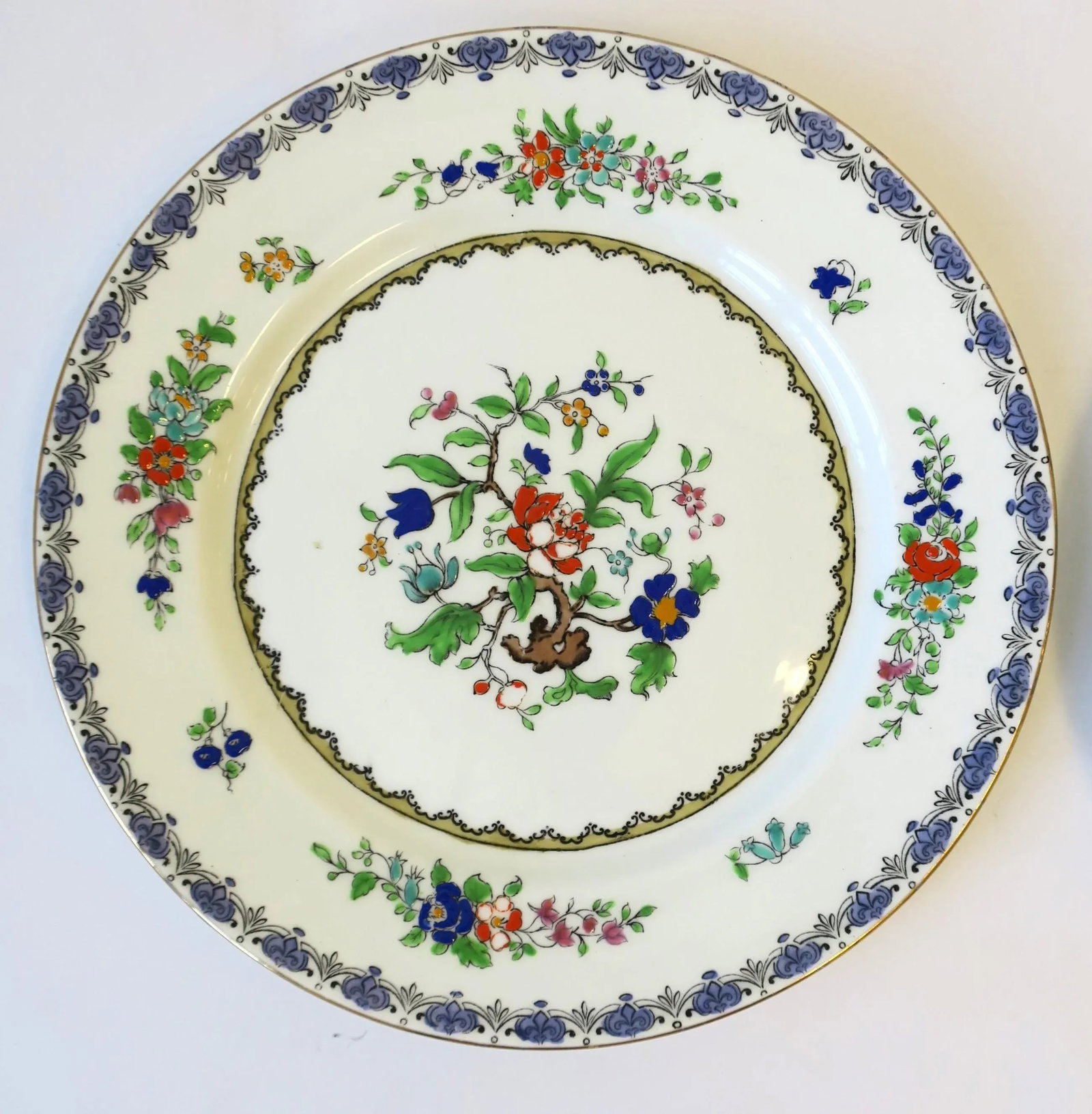 English Adderley Porcelain Plates With Floral Chintz Design - a Pair - 3