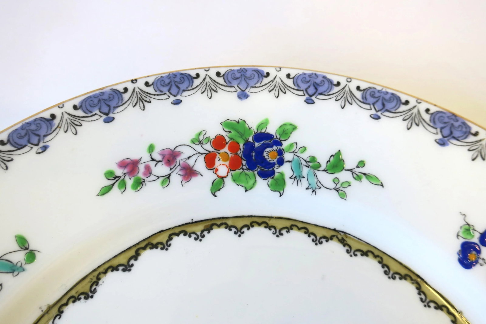 English Adderley Porcelain Plates With Floral Chintz Design - a Pair - 6