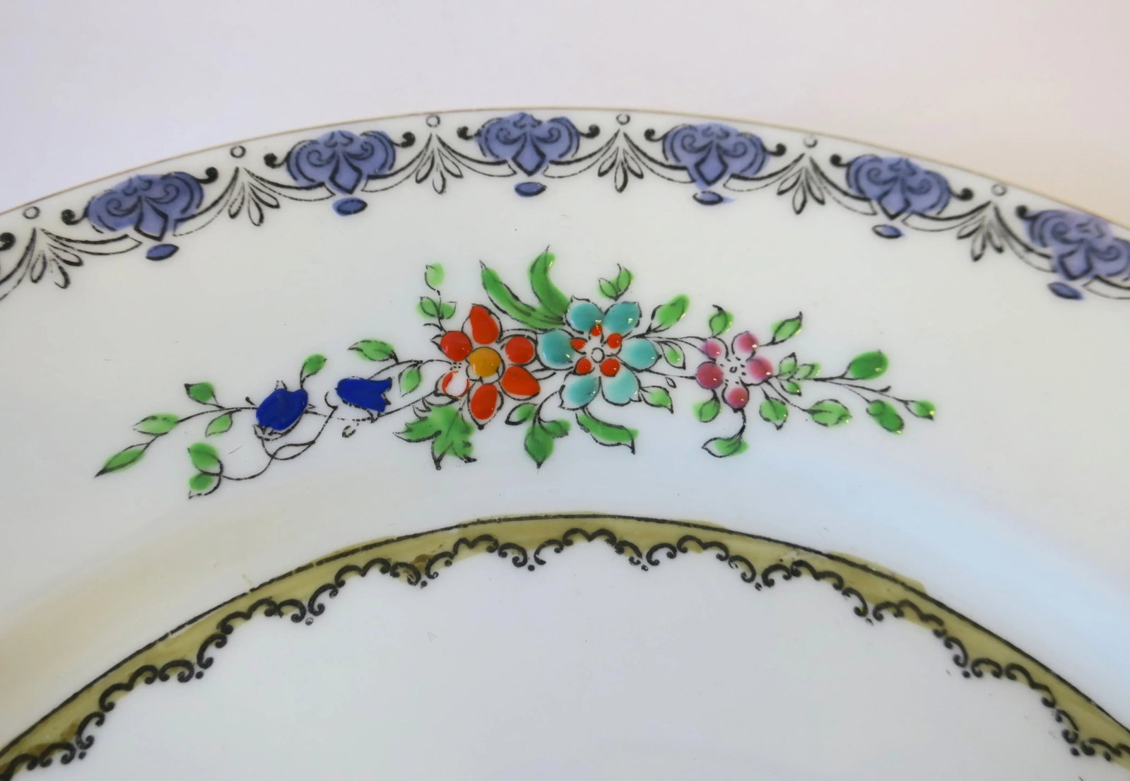 English Adderley Porcelain Plates With Floral Chintz Design - a Pair - 7