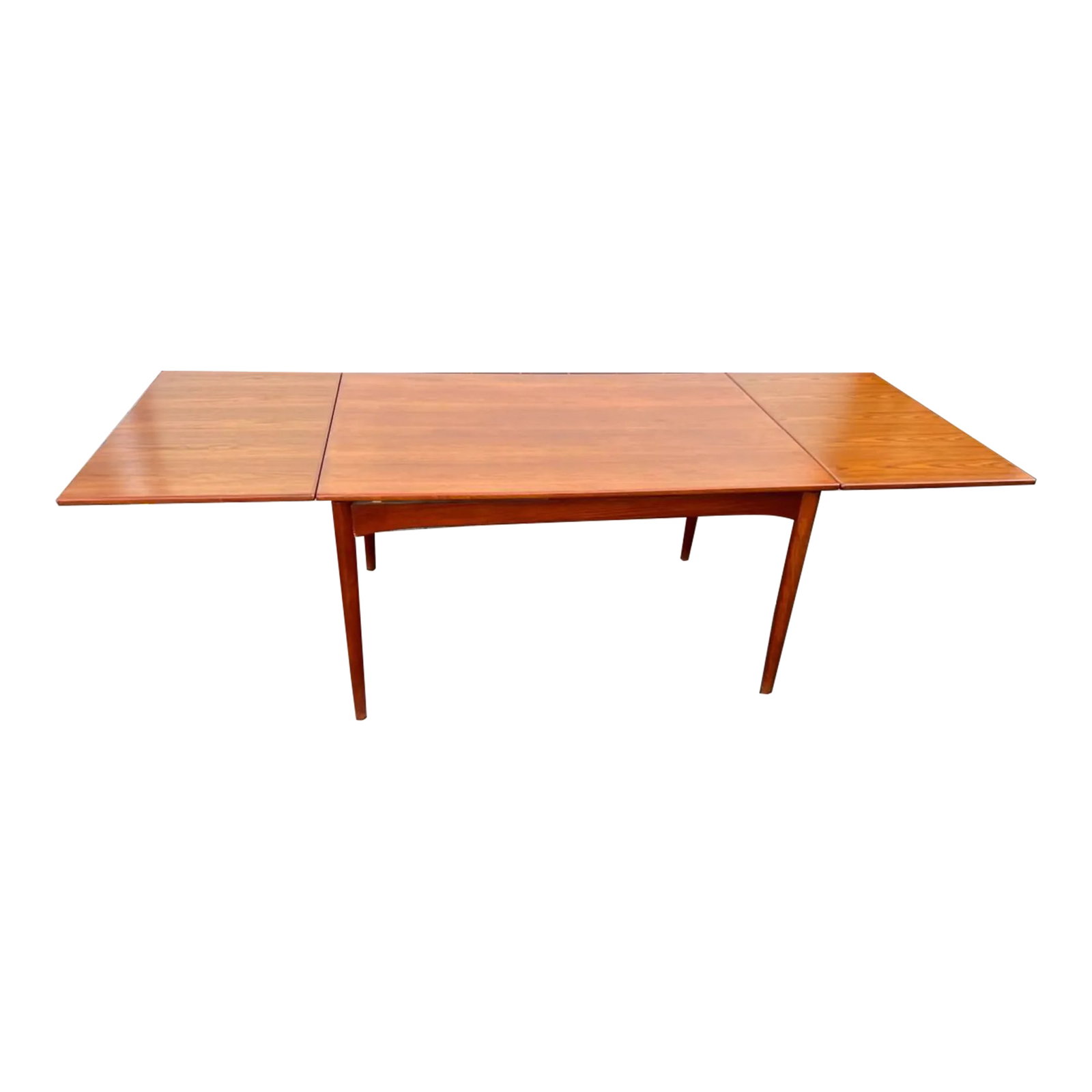 Mid Century Danish Teak Pull Out Dining Table. In the Manner of Ib Kofod Larsen. (1960s) (1 of 12)