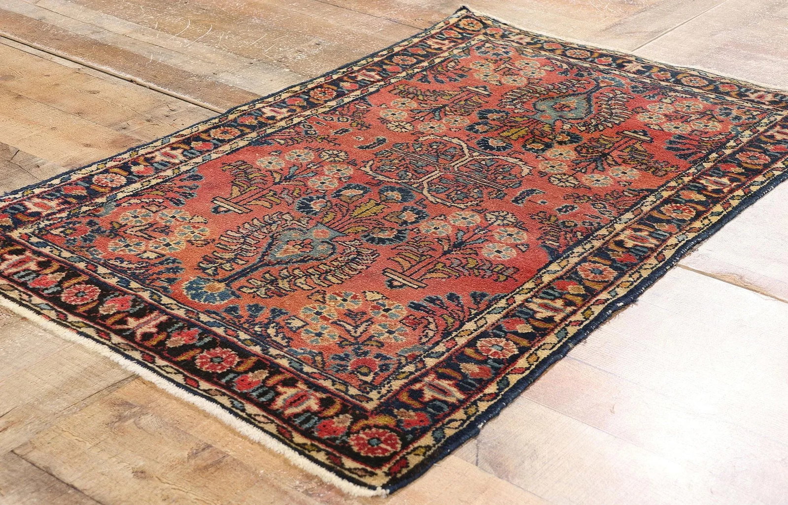 Antique Persian Hussainabad Hamadan Rug - 02'08 X 04'00 - 7
