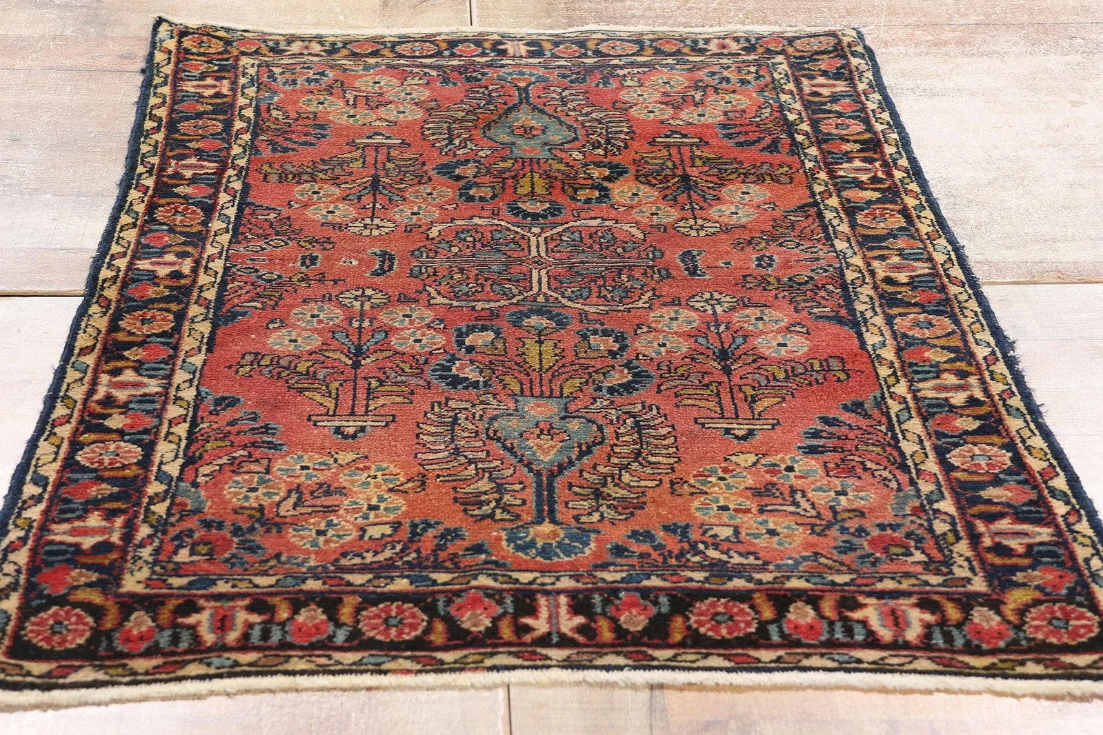Antique Persian Hussainabad Hamadan Rug - 02'08 X 04'00 - 8