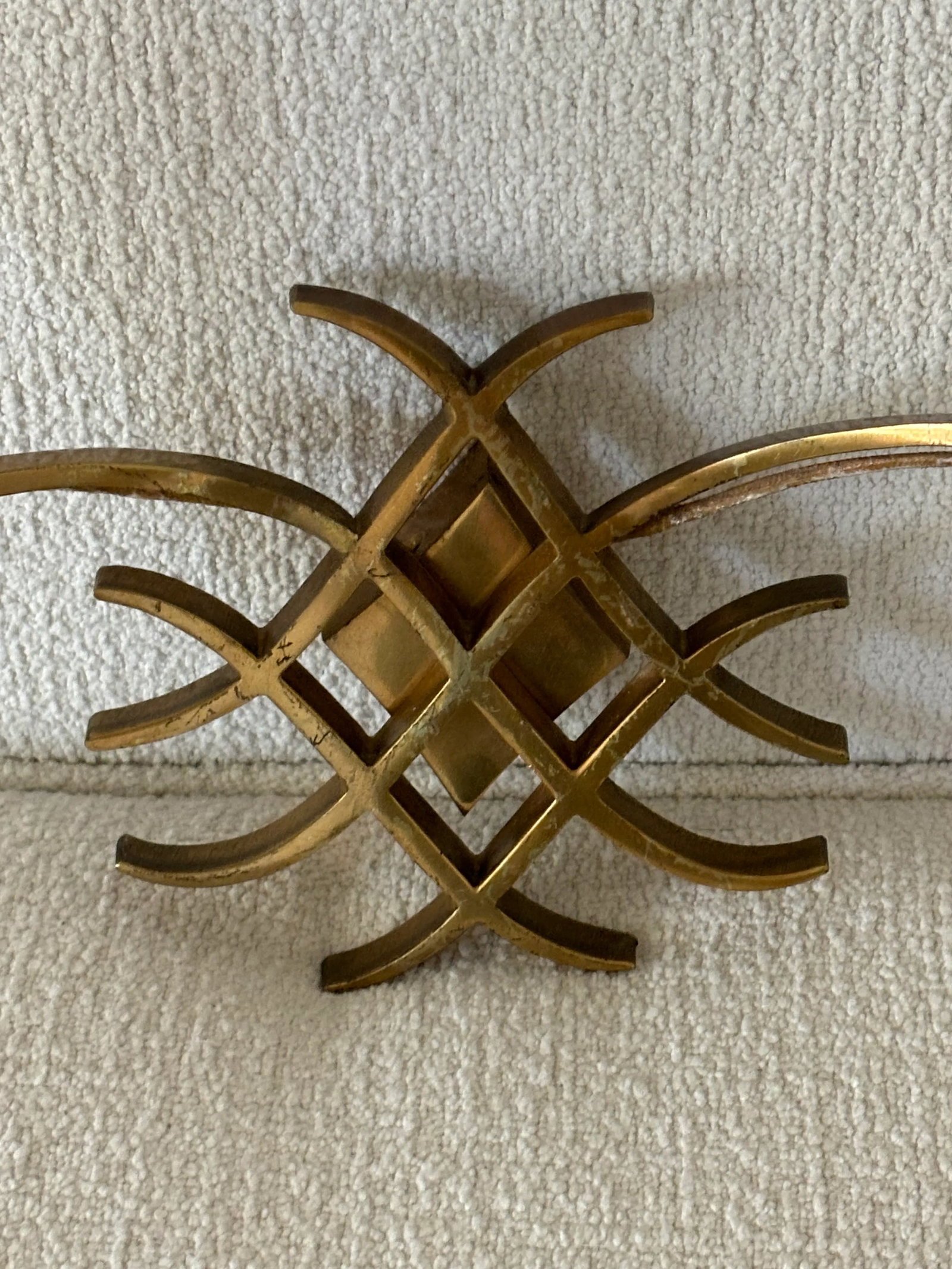 Vintage French Brass Jules Leleu Style Wall Sconces / Wall Lights - a Pair - 5