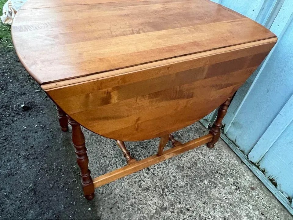 Antique Gate Legs Drop Leaf Dining Table. - 5