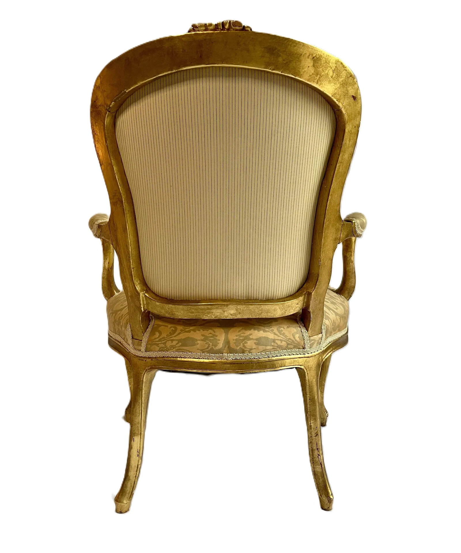 Louis XV Style Chairs With Elegant , Fortuny Upholstery - 2