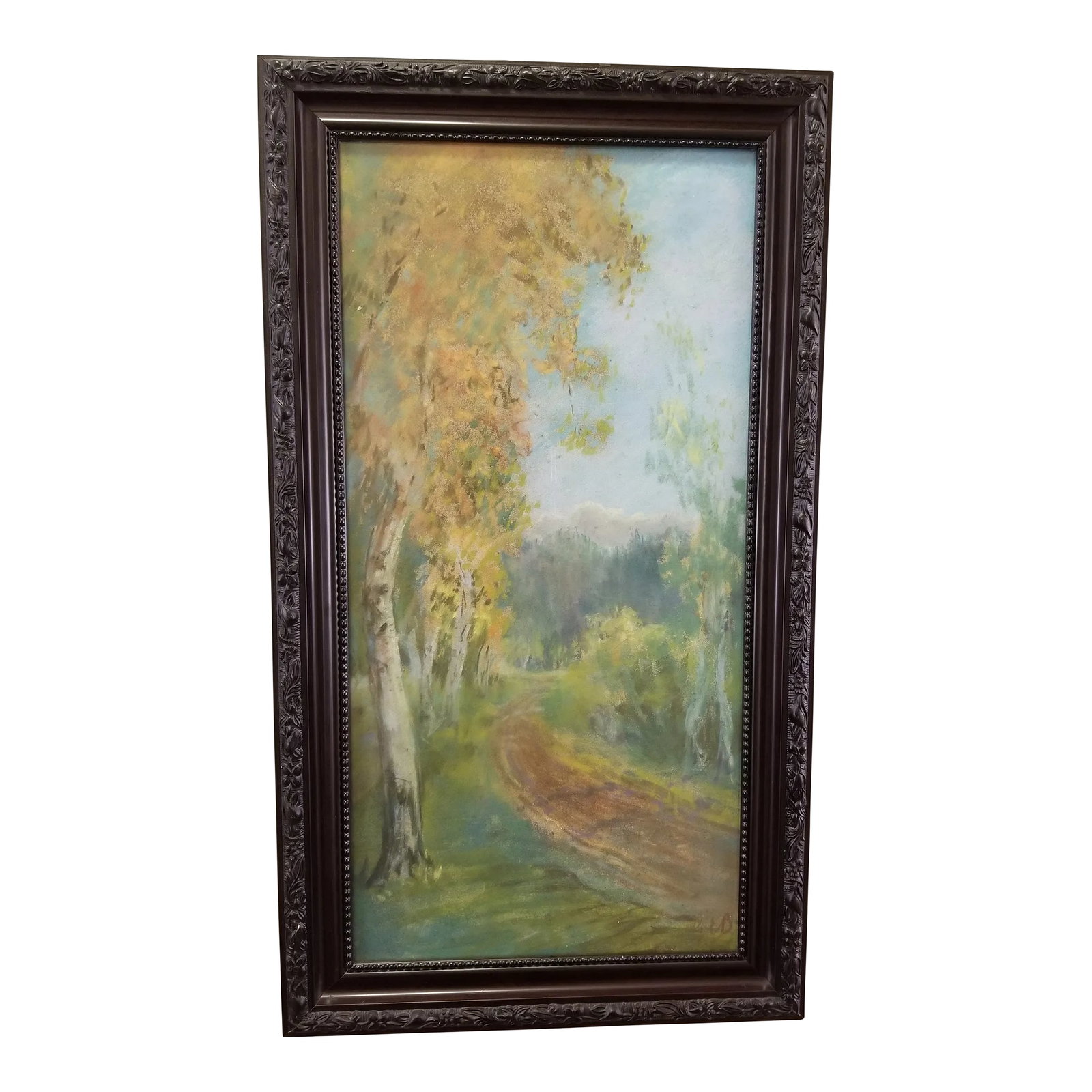 Antique Early 1900s Original Pastel Landscape Signed George Ernest Bingham, Framed (1 of 12)