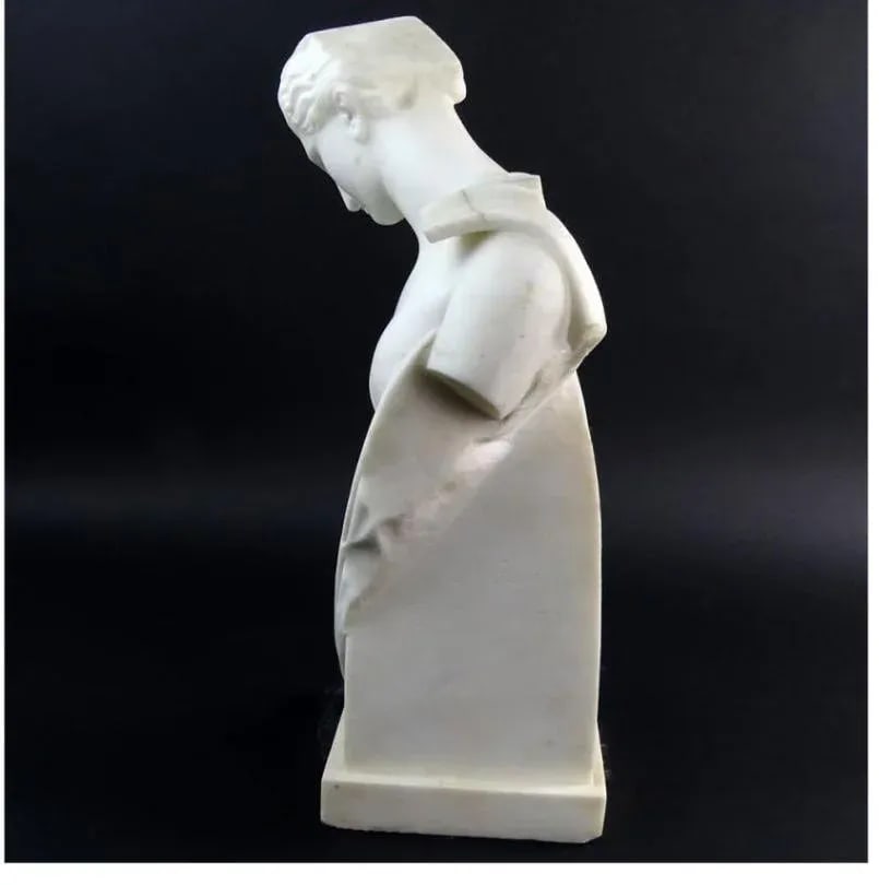Carved Marble Classical Figure - 3