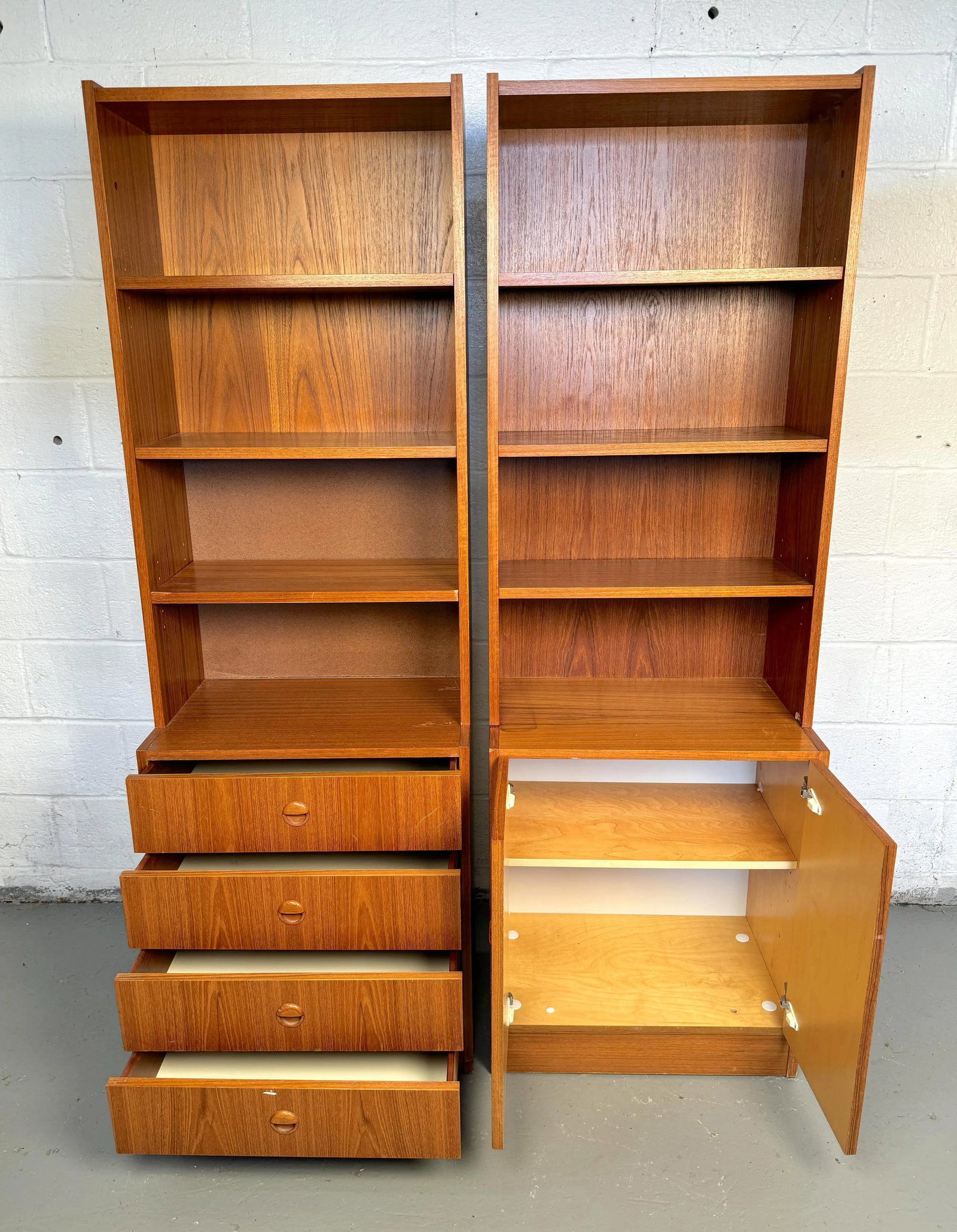 Mid 20th Century Vintage Modular Shelving Units by Van Pelt - Set of 2 - 8