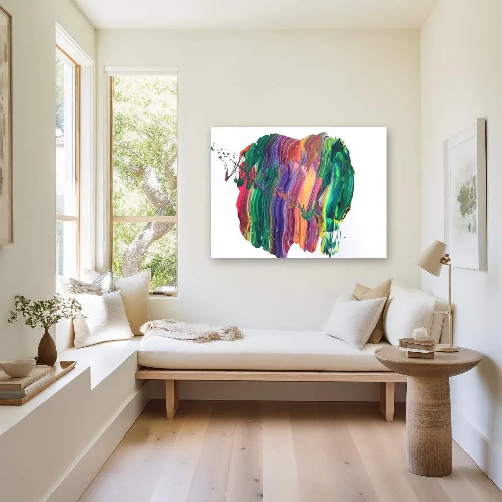 Av_937 - Colorful Textured Contemporary Abstract Painting on Canvas Original Artwork by Alex Voinea - 8