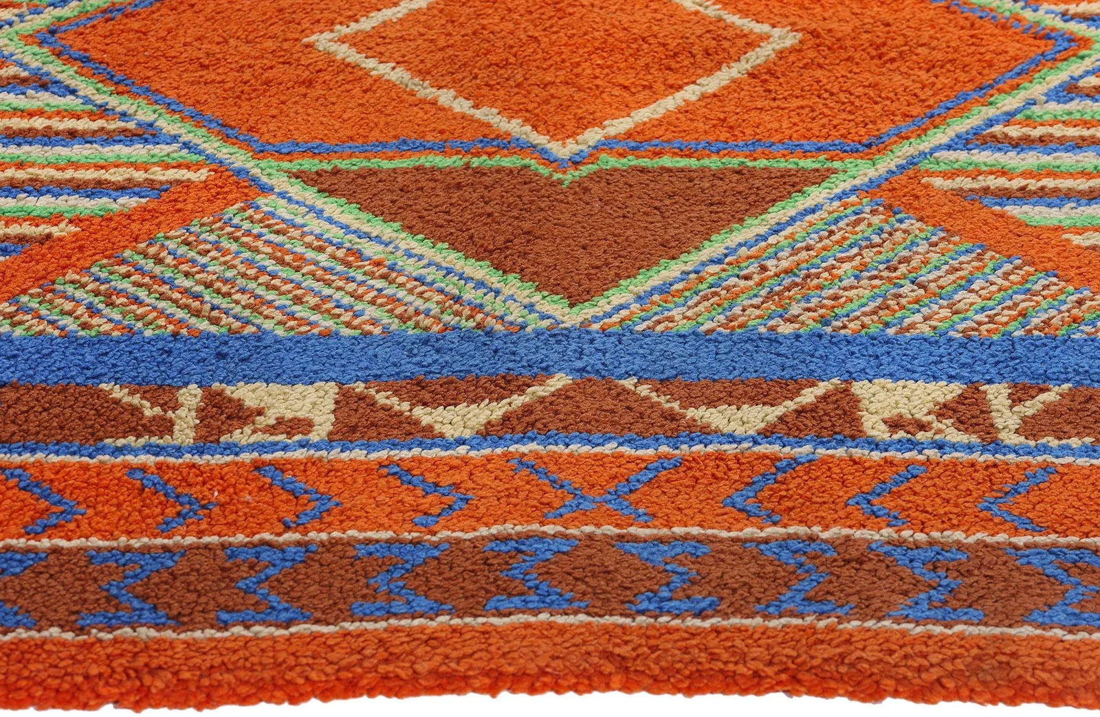 Vintage Southwest Sunrise American Hooked Rug - 04'03 X 05'02. - 4