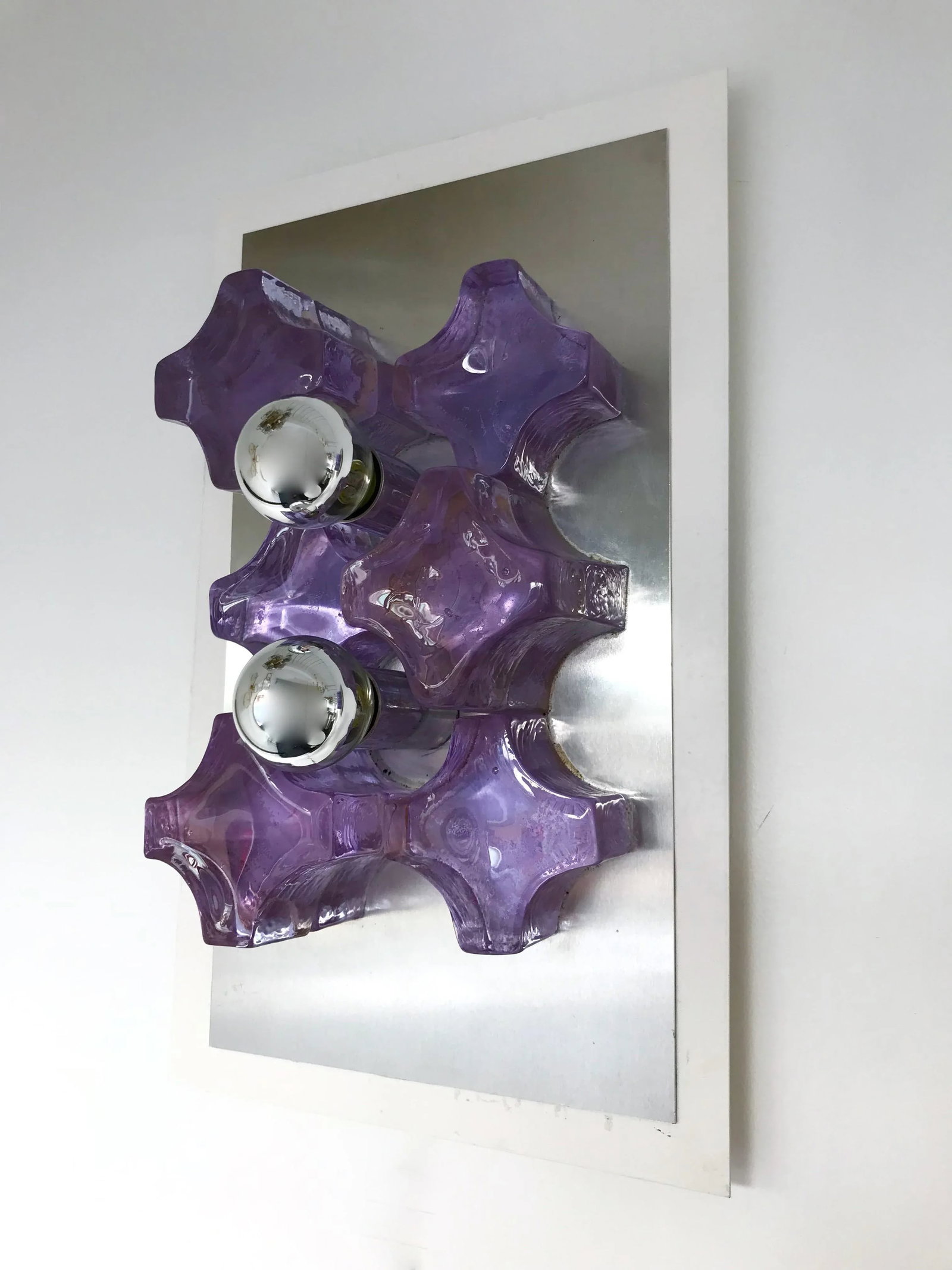 Pressed Glass Sconces by Biancardi and Jordan Arte, Italy, 1970 - A Pair - 2