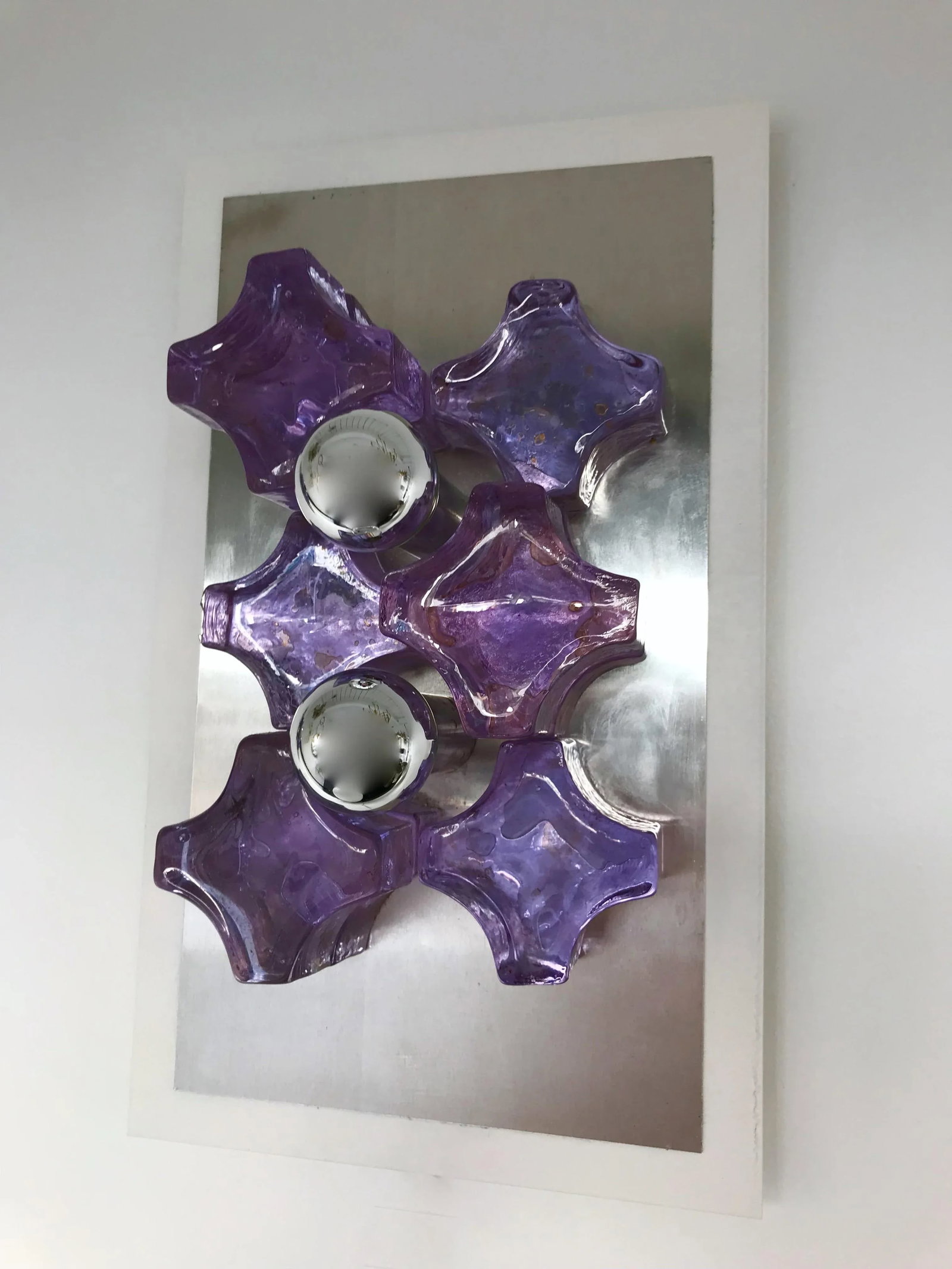 Pressed Glass Sconces by Biancardi and Jordan Arte, Italy, 1970 - A Pair - 3