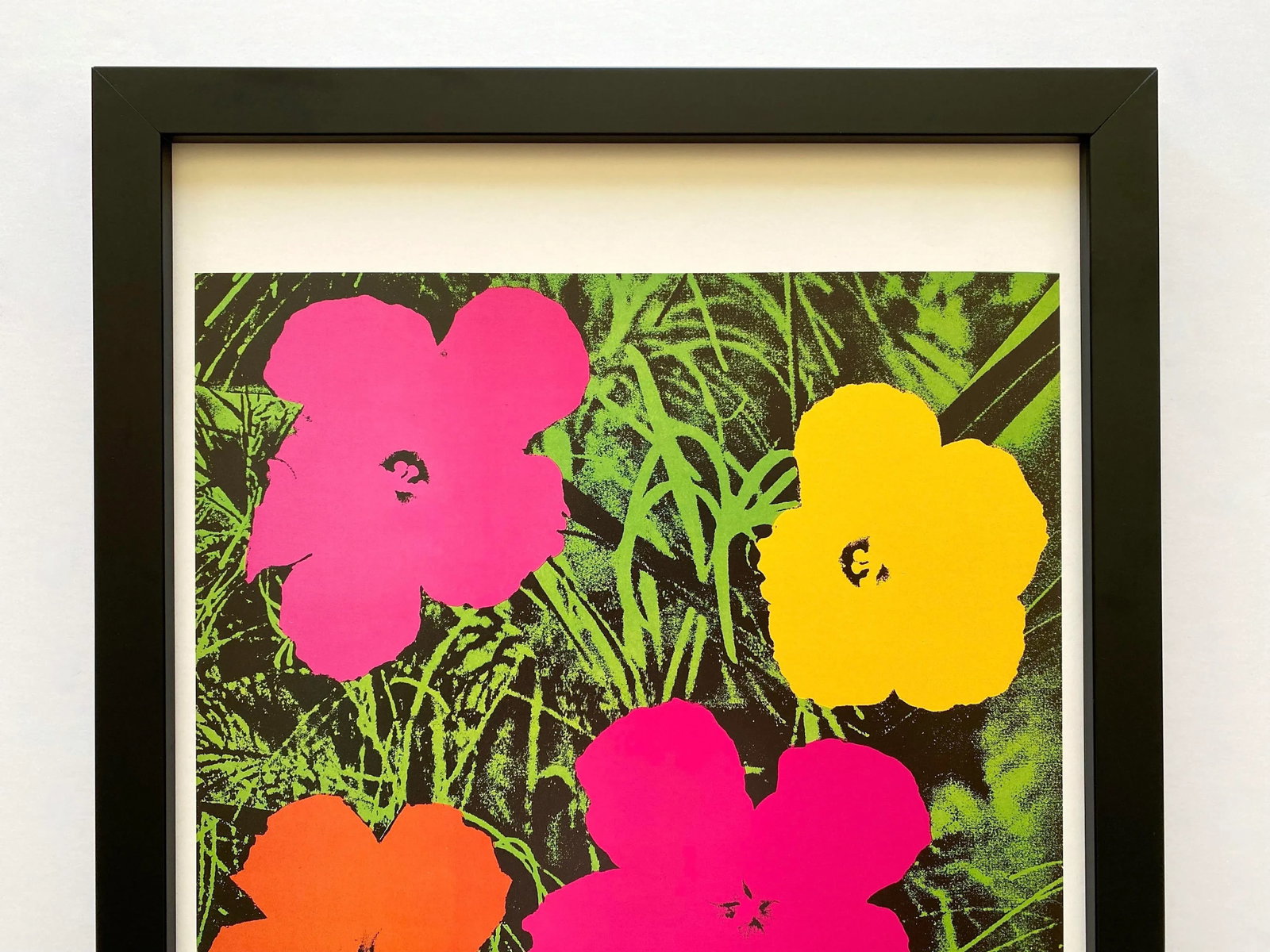 Andy Warhol Estate Vintage 1989 Framed Pop Art Lithograph Print " Flower " 1964 - 2