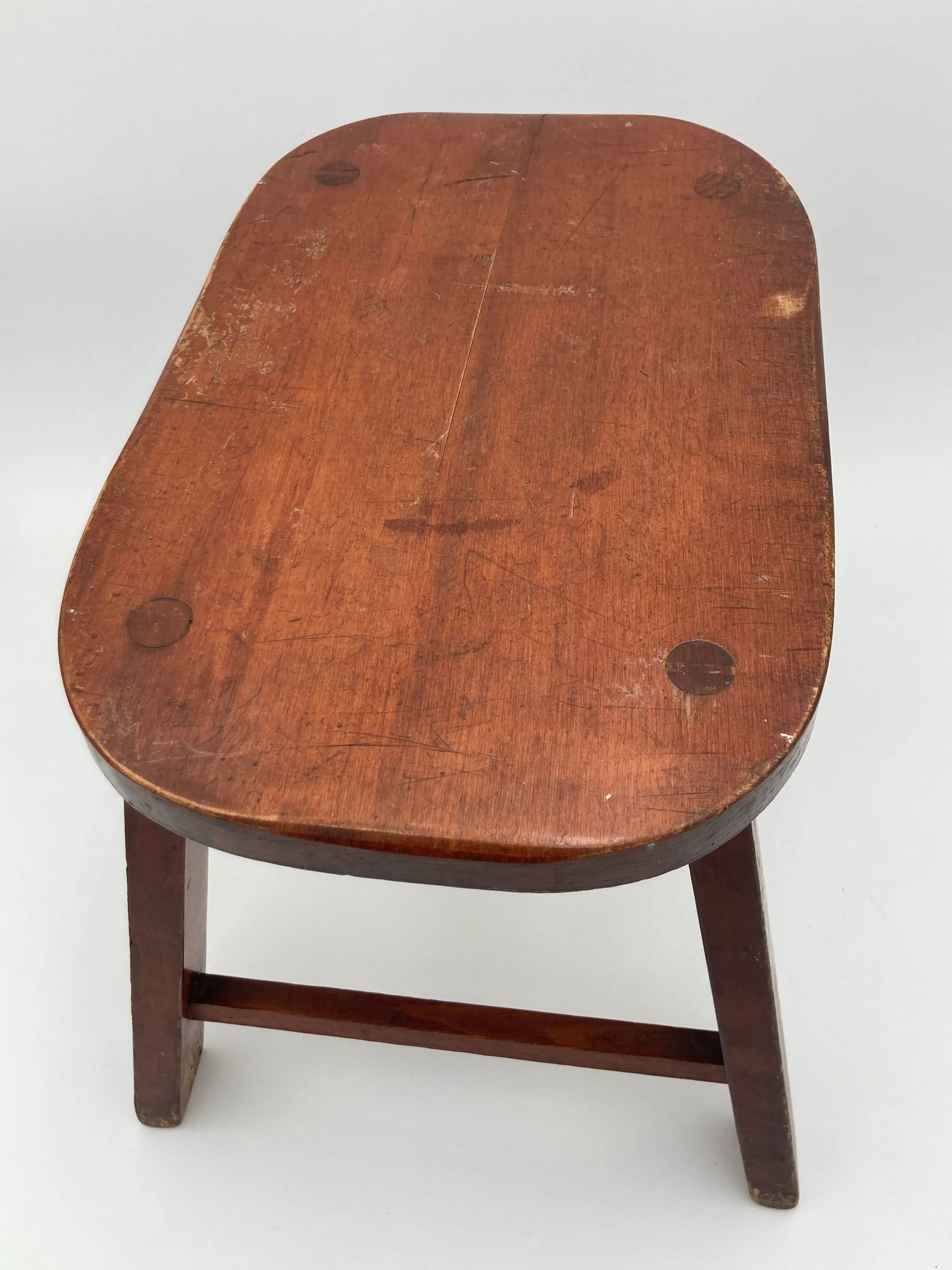 Vintage Farmhouse Style Solid Wood Foot Stool - 5