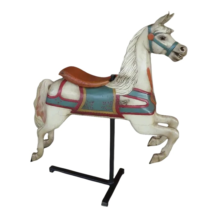 Restored Carousel Horse Antique 1890 Armitage Herschell Co. With Real Cow Tail (1 of 12)