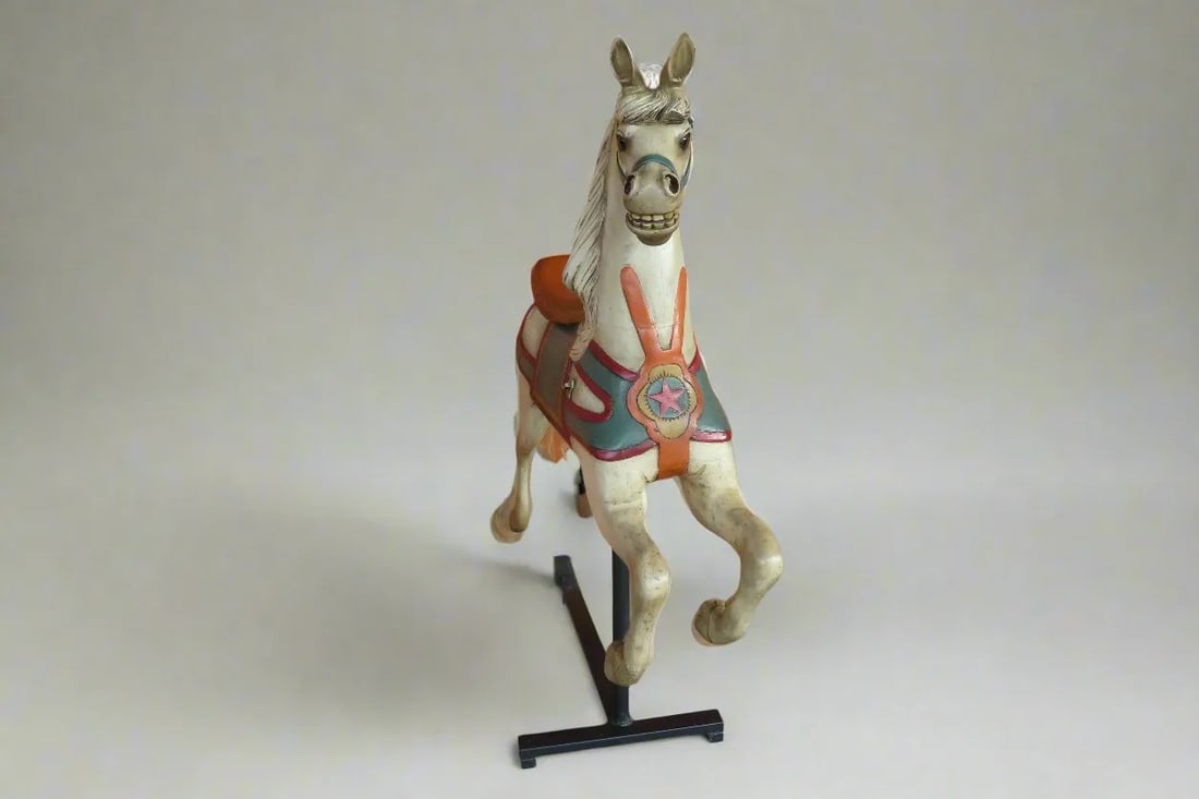 Restored Carousel Horse Antique 1890 Armitage Herschell Co. With Real Cow Tail - 2