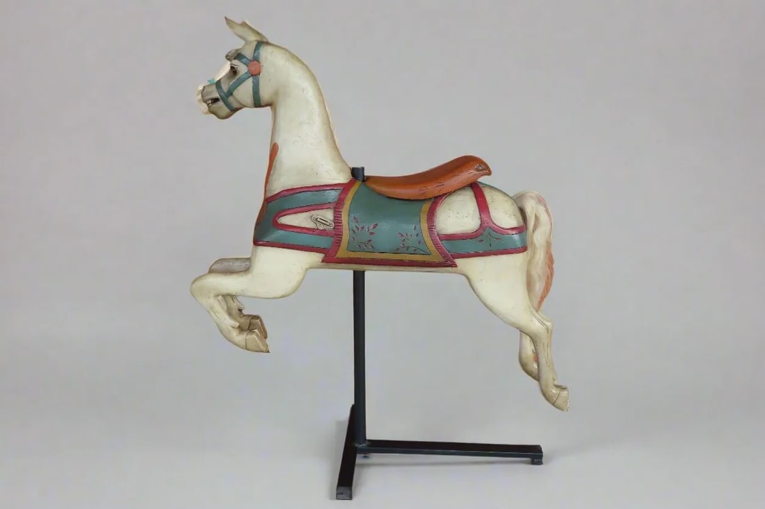 Restored Carousel Horse Antique 1890 Armitage Herschell Co. With Real Cow Tail - 3