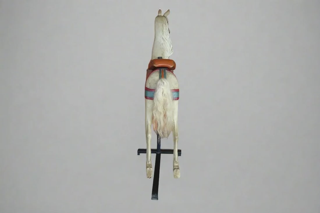 Restored Carousel Horse Antique 1890 Armitage Herschell Co. With Real Cow Tail - 4