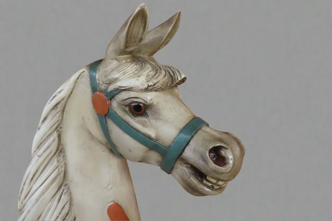 Restored Carousel Horse Antique 1890 Armitage Herschell Co. With Real Cow Tail - 5