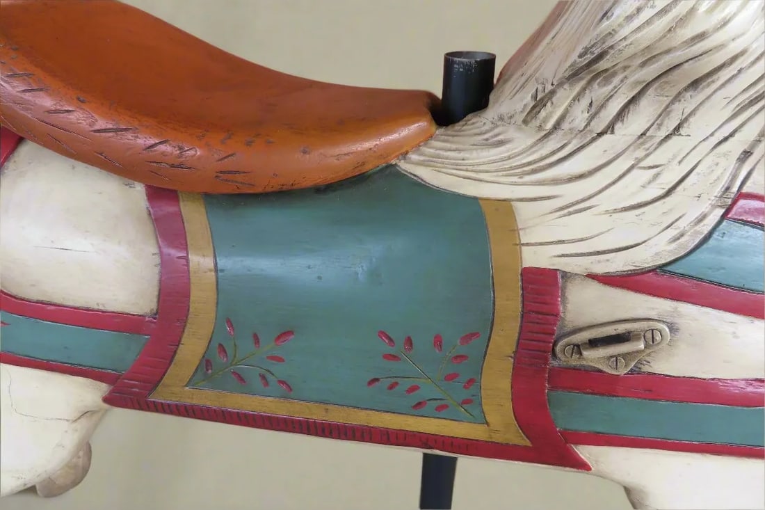 Restored Carousel Horse Antique 1890 Armitage Herschell Co. With Real Cow Tail - 7
