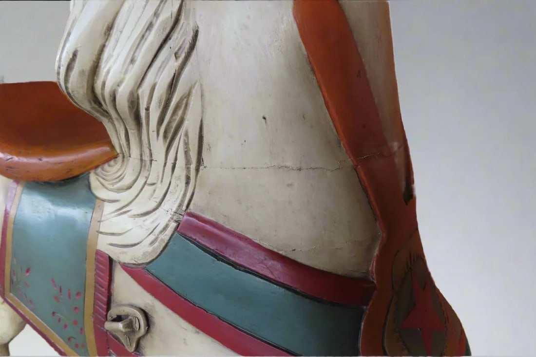 Restored Carousel Horse Antique 1890 Armitage Herschell Co. With Real Cow Tail - 8