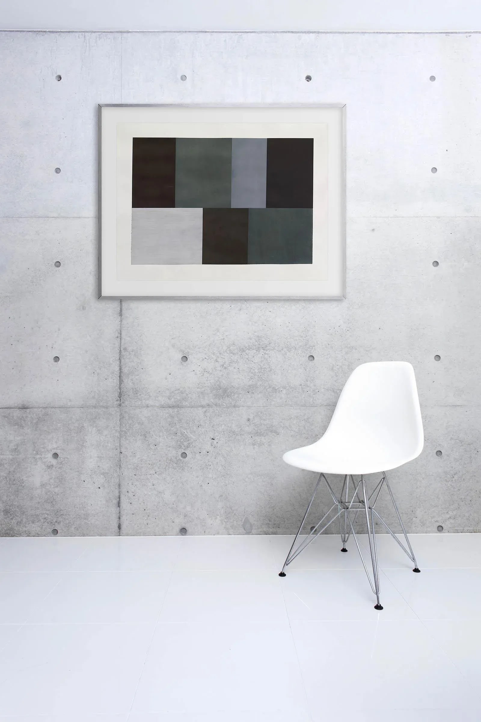 Tom McGlynn "Test Pattern 5 (Grey Study)", Painting - 2